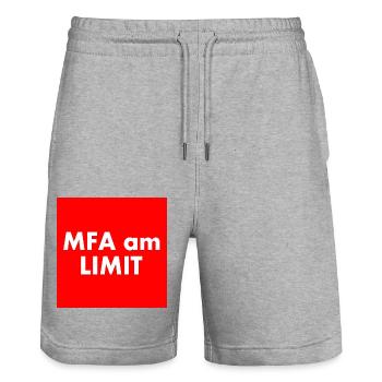 Mfa am limit - Stanley/Stella Unisex Bio Joggingshorts Trainer  - Grau meliert - Vorne - Nik (191cm) & Marisol (170cm)