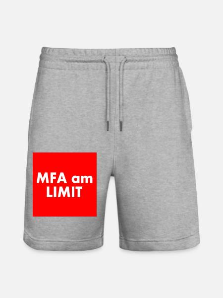 Mfa am limit - Stanley/Stella Unisex Bio Joggingshorts Trainer  - Grau meliert