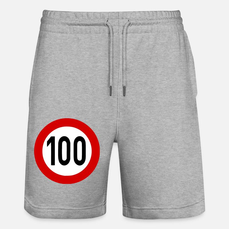 Limite de vitesse 100 - Short de jogging bio TRAINER Stanley/Stella unisexe - gris chiné