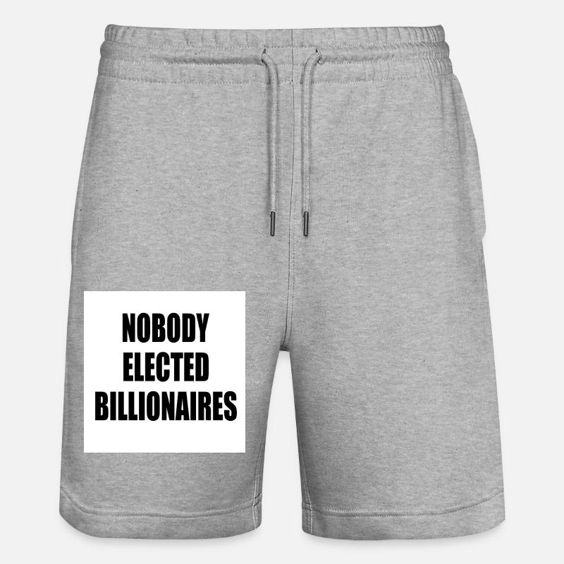 nobody elected billionaires - Short de jogging bio TRAINER Stanley/Stella unisexe - gris chiné
