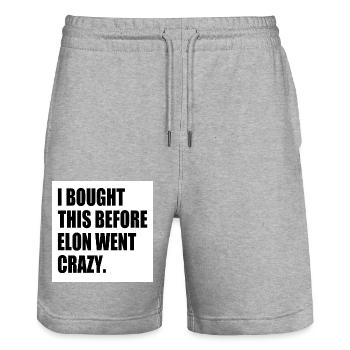 i bought this before elon went crazy - Stanley/Stella Unisex Bio Joggingshorts Trainer  - Grau meliert - Vorne - Nik (191cm) & Marisol (170cm)