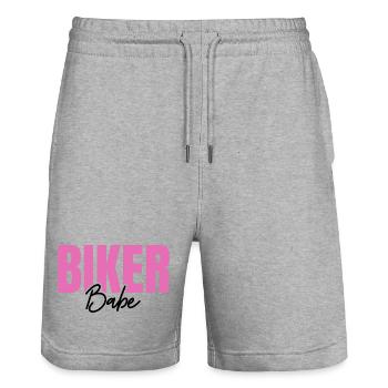 Motocross Motorcyclist Biker Motorcycle - Stanley/Stella Trainer Unisex Organic Jogging Shorts - heather grey - Front - Nik (191cm) & Marisol (170cm)