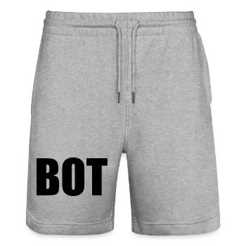 BOT - Stanley/Stella Unisex Bio Joggingshorts Trainer  - Grau meliert - Vorne - Nik (191cm) & Marisol (170cm)