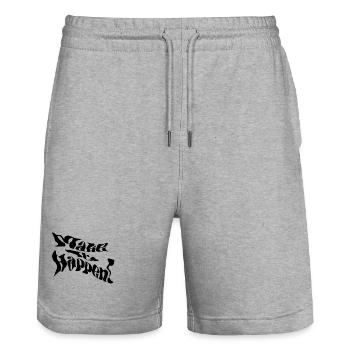 Make It Happen! - Stanley/Stella Unisex Bio Joggingshorts Trainer  - Grau meliert - Vorne - Nik (191cm) & Marisol (170cm)