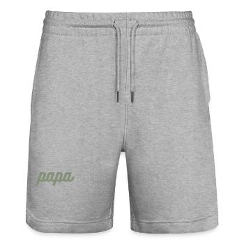 Bester Papa der Welt - Stanley/Stella Unisex Bio Joggingshorts Trainer  - Grau meliert - Vorne - Nik (191cm) & Marisol (170cm)