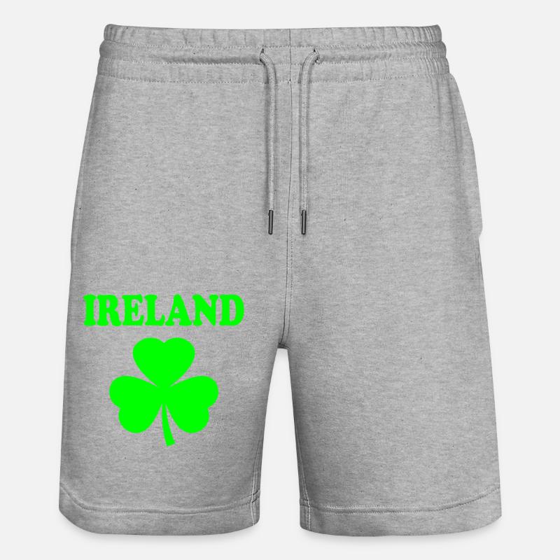 Trèfle d’Irlande - Short de jogging bio TRAINER Stanley/Stella unisexe - gris chiné