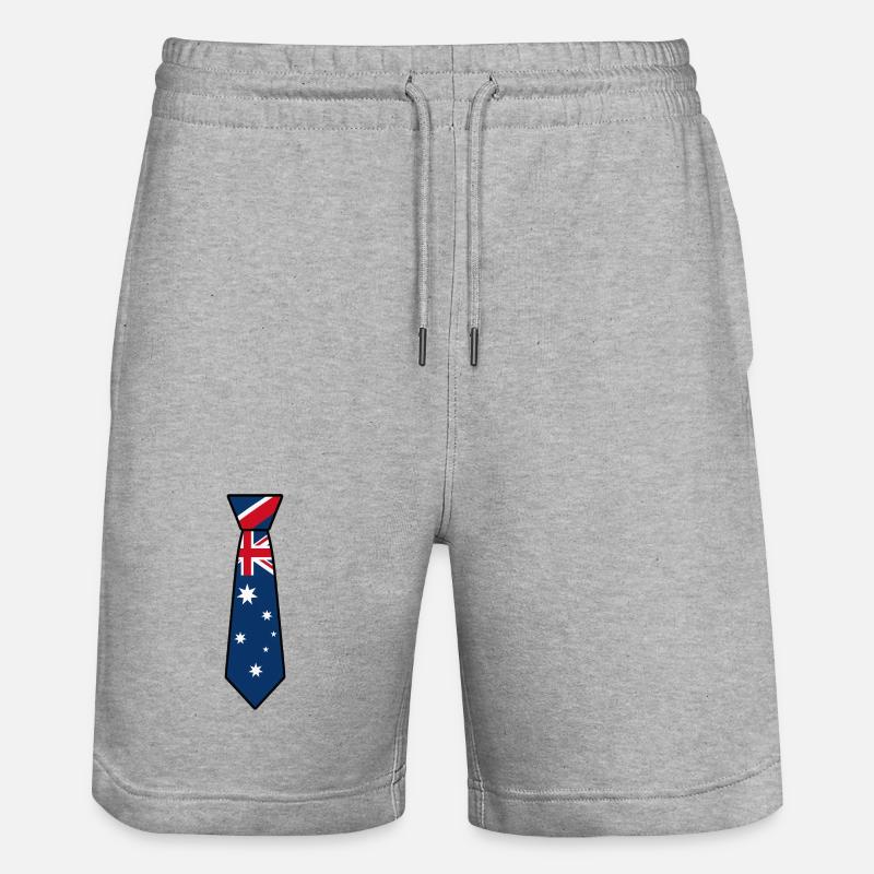 Cravate Australie – Conception du drapeau - Short de jogging bio TRAINER Stanley/Stella unisexe - gris chiné
