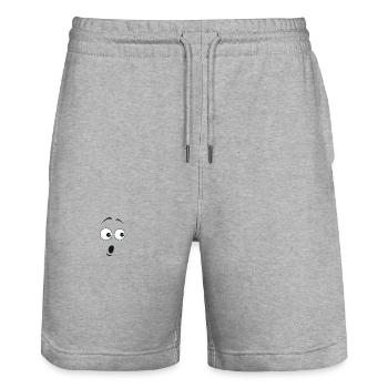 Conception de choc - Short de jogging bio TRAINER Stanley/Stella unisexe - gris chiné - Devant - Nik (191cm) & Marisol (170cm)