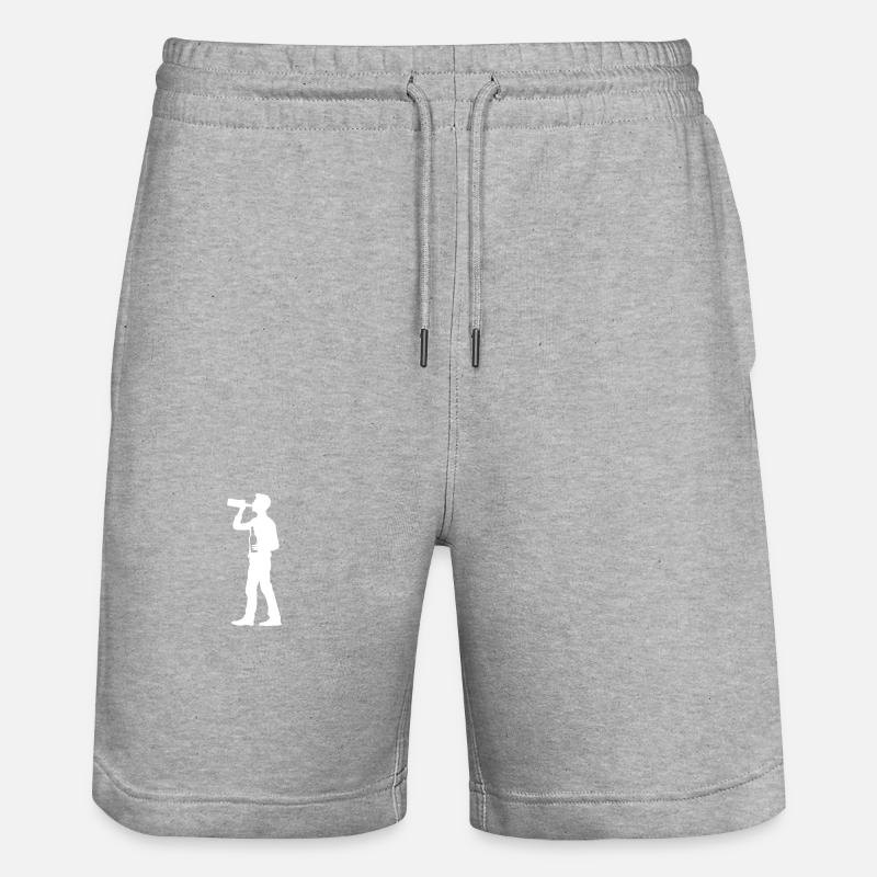 Trinker Bier - Stanley/Stella Unisex Bio Joggingshorts Trainer  - Grau meliert