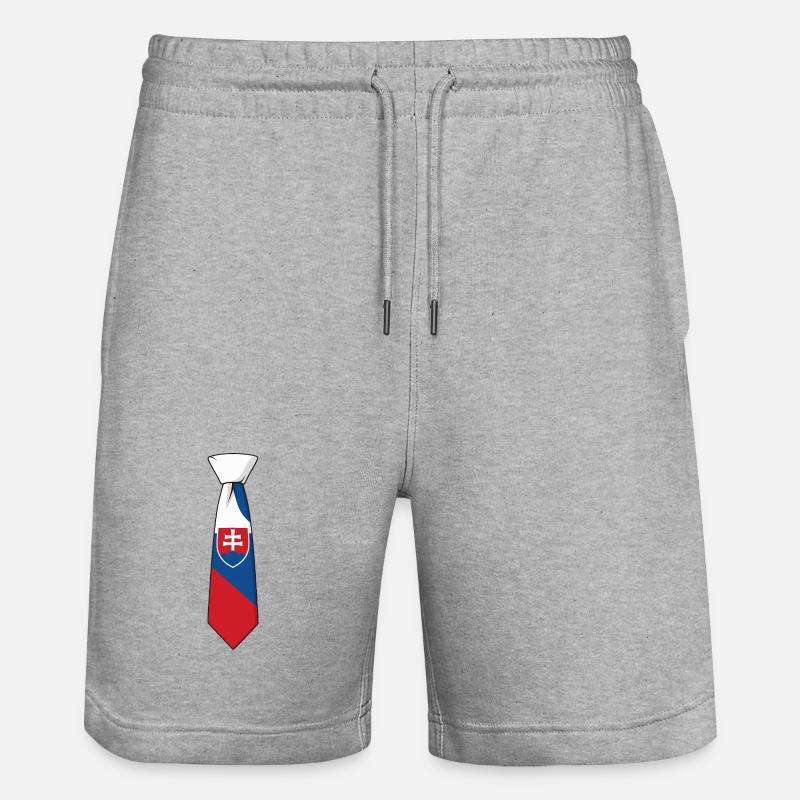Cravate Slovénie – Conception du drapeau - Short de jogging bio TRAINER Stanley/Stella unisexe - gris chiné