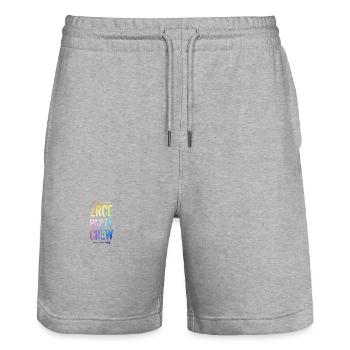 Zrce Party Crew Spruch - Stanley/Stella Unisex Bio Joggingshorts Trainer  - Grau meliert - Vorne - Nik (191cm) & Marisol (170cm)