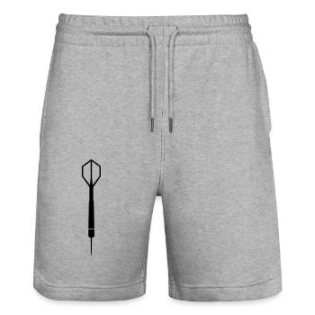 Dart - Stanley/Stella Trainer Unisex Organic Jogging Shorts - heather grey - Front - Nik (191cm) & Marisol (170cm)