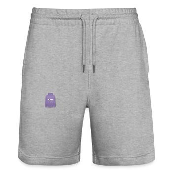 Paris Pullover Hoodie with Eiffel Tower - Stanley/Stella Trainer Unisex Organic Jogging Shorts - heather grey - Front - Nik (191cm) & Marisol (170cm)