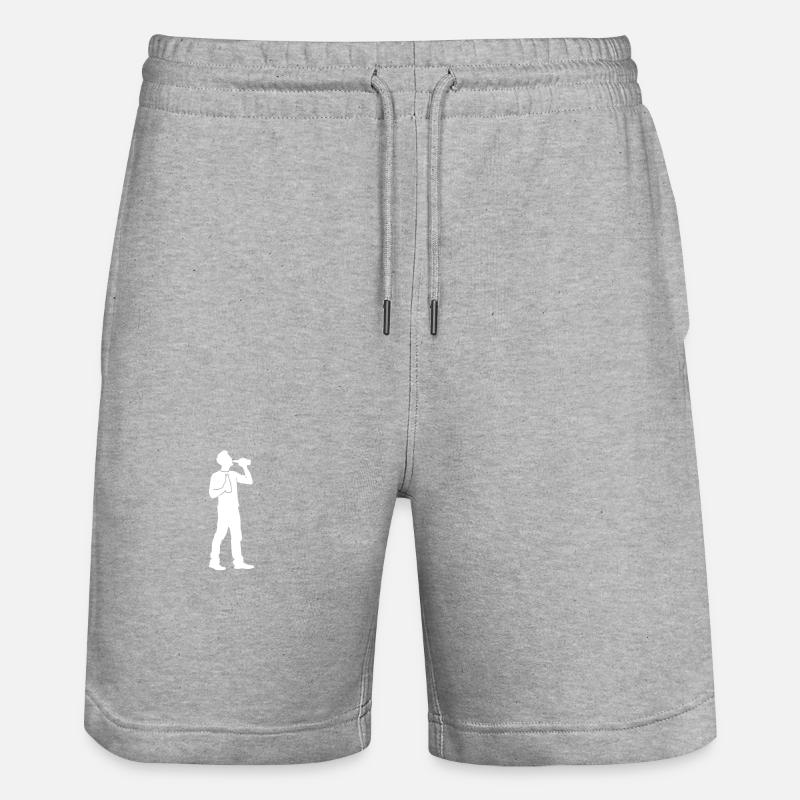Drinking Party Mann - Stanley/Stella Unisex Bio Joggingshorts Trainer  - Grau meliert