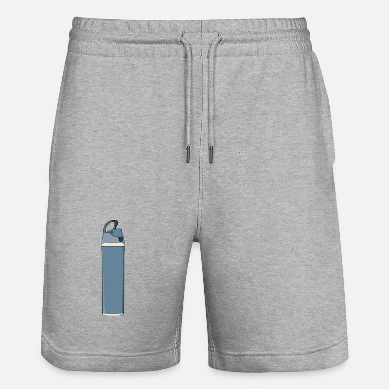 Blue Hydration Water Bottle Gym - Stanley/Stella Unisex Bio Joggingshorts Trainer  - Grau meliert