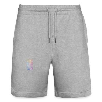 Lloret De Mar Party Crew Dire - Short de jogging bio TRAINER Stanley/Stella unisexe - gris chiné - Devant - Nik (191cm) & Marisol (170cm)