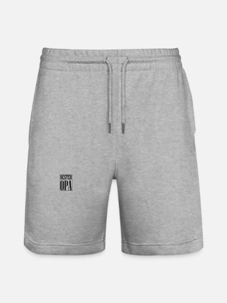 Bester Opa Spruch - Stanley/Stella Unisex Bio Joggingshorts Trainer  - Grau meliert