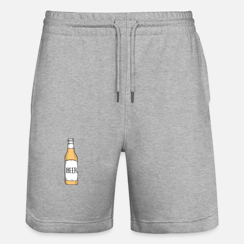 Bouteille de bière - Short de jogging bio TRAINER Stanley/Stella unisexe - gris chiné