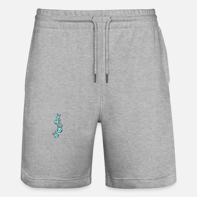 Easter Symbol Bunny - Stanley/Stella Trainer Unisex Organic Jogging Shorts - heather grey