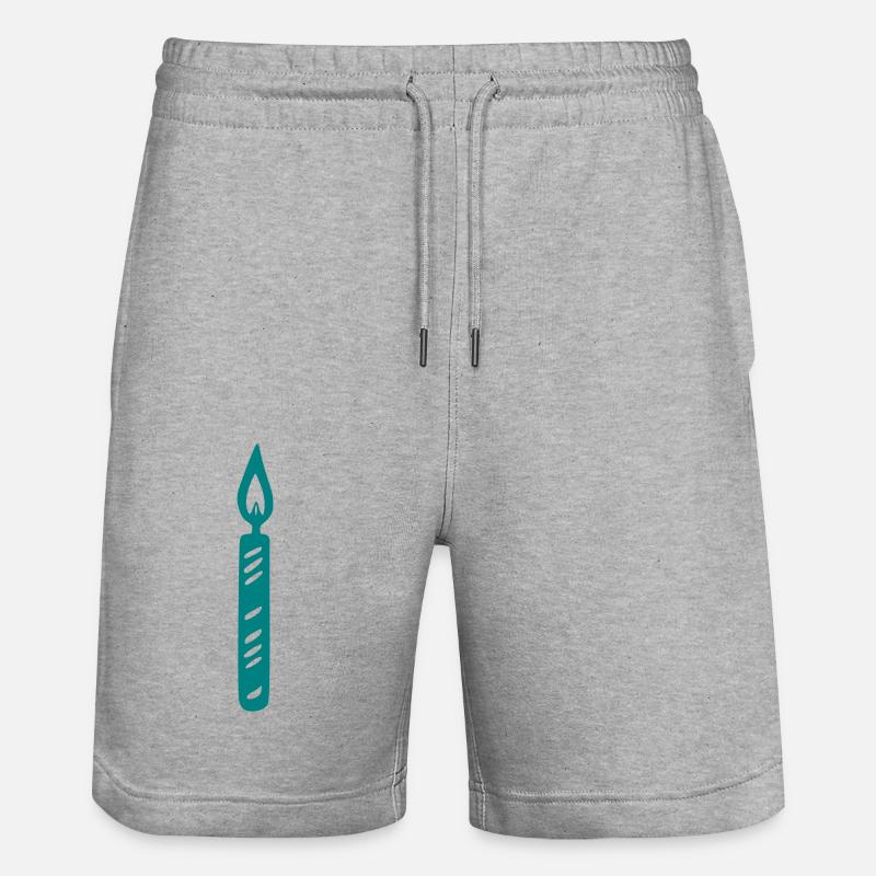 Bougie Bougie d’anniversaire - Short de jogging bio TRAINER Stanley/Stella unisexe - gris chiné