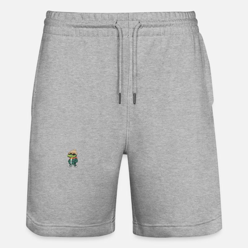 Alligator Winter Comic - Stanley/Stella Trainer Unisex Organic Jogging Shorts - heather grey