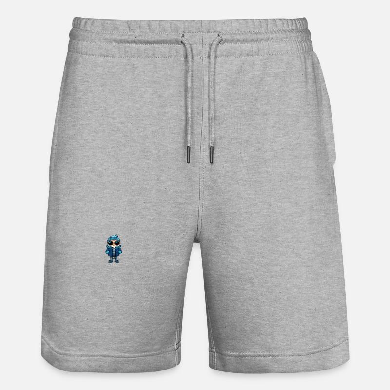 Bande dessinée d’hiver hibou - Short de jogging bio TRAINER Stanley/Stella unisexe - gris chiné