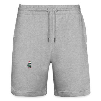 Einhorn Weihnachten Cool X-Mas - Stanley/Stella Unisex Bio Joggingshorts Trainer  - Grau meliert - Vorne - Nik (191cm) & Marisol (170cm)