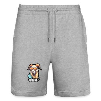 Bock ? - Stanley/Stella Unisex Bio Joggingshorts Trainer  - Grau meliert - Vorne - Nik (191cm) & Marisol (170cm)
