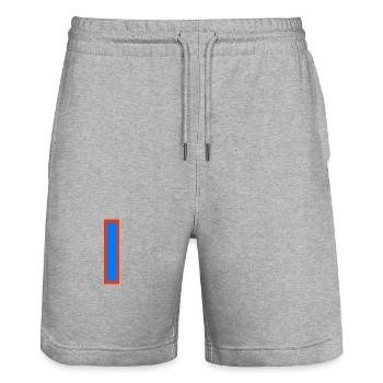 HAPPY BIRTHDAY. HAPPY BIRTHDAY. ANNIVERSARY. - Stanley/Stella Trainer Unisex Organic Jogging Shorts - heather grey - Front - Nik (191cm) & Marisol (170cm)