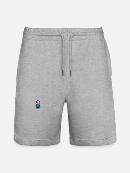 Alpaca Llama Winter - Stanley/Stella Trainer Unisex Organic Jogging Shorts - heather grey