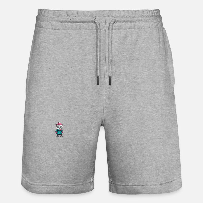 Lama alpaga Hiver - Short de jogging bio TRAINER Stanley/Stella unisexe - gris chiné