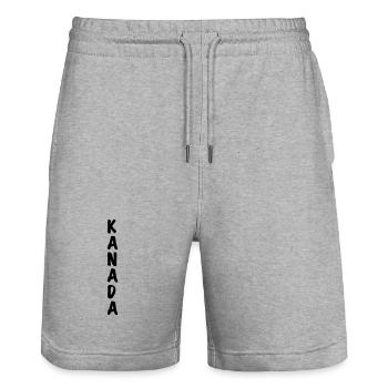 Kanada - Stanley/Stella Unisex Bio Joggingshorts Trainer  - Grau meliert - Vorne - Nik (191cm) & Marisol (170cm)