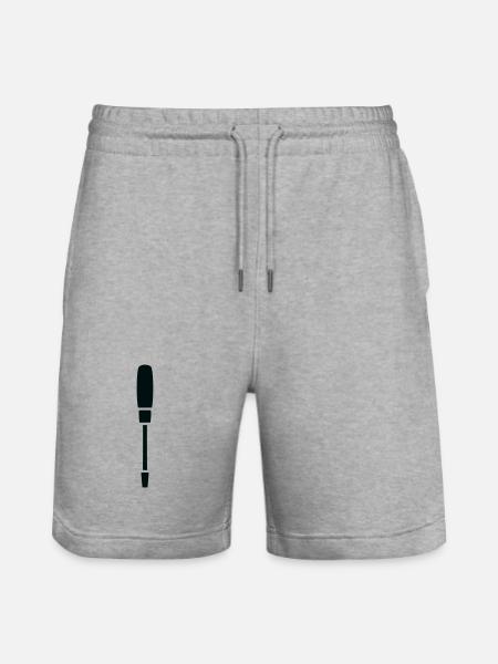 Minimalistinen ruuvimeisseli – työkalutaide - Stanley/Stella Trainer unisex luomu-collegeshortsit - harmaasävyinen