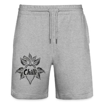 be Chilli - Stanley/Stella Unisex Bio Joggingshorts Trainer  - Grau meliert - Vorne - Nik (191cm) & Marisol (170cm)
