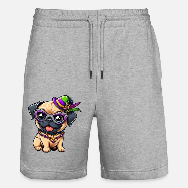 Mardi Gras Carlin Style Comique - Short de jogging bio TRAINER Stanley/Stella unisexe - gris chiné