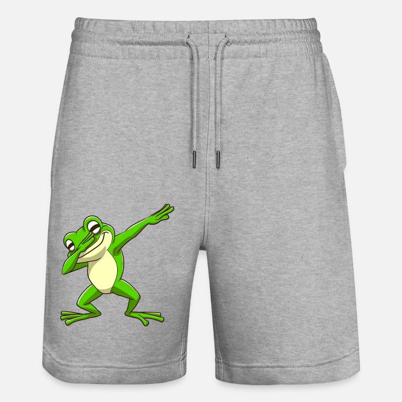 Cool Frog Dabbing Pose Tendance - Short de jogging bio TRAINER Stanley/Stella unisexe - gris chiné