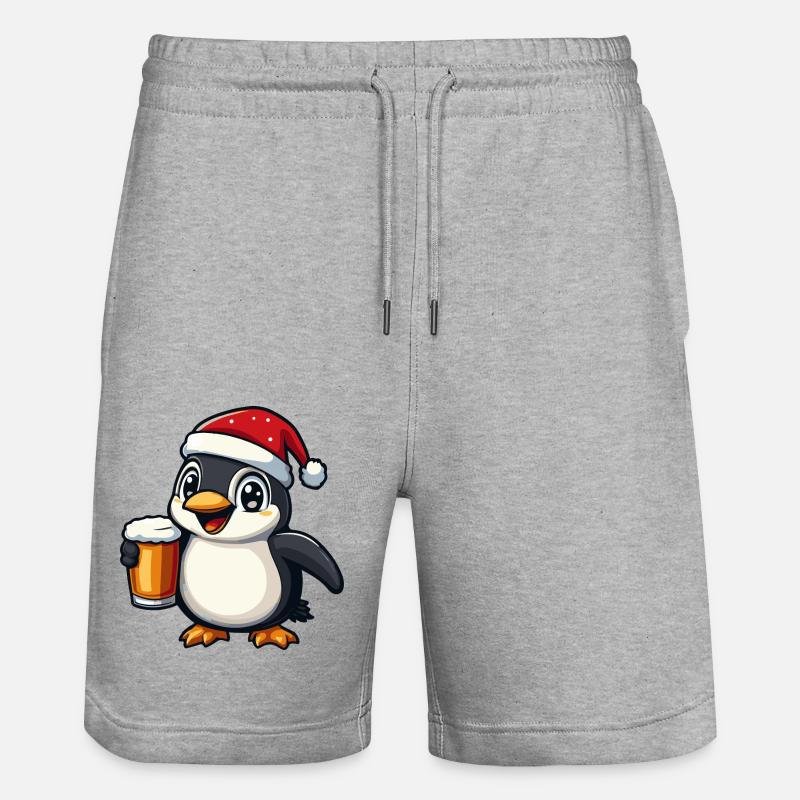 Bière de Noël Pingouin - Short de jogging bio TRAINER Stanley/Stella unisexe - gris chiné