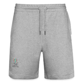 INFINITY No.1 - Stanley/Stella Unisex Bio Joggingshorts Trainer  - Grau meliert - Vorne - Nik (191cm) & Marisol (170cm)