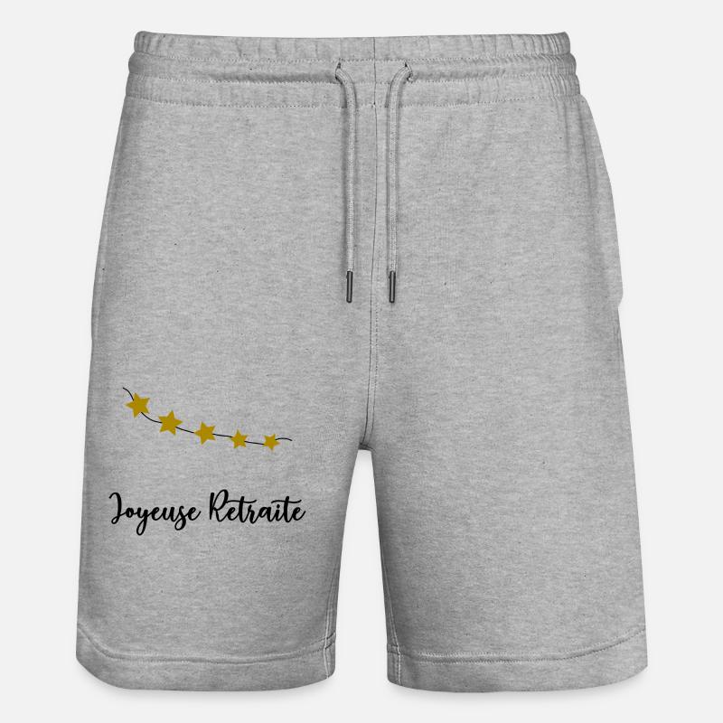 RETRAITE. BONNE RETRAITE. JOYEUSE RETRAITE. - Short de jogging bio TRAINER Stanley/Stella unisexe - gris chiné