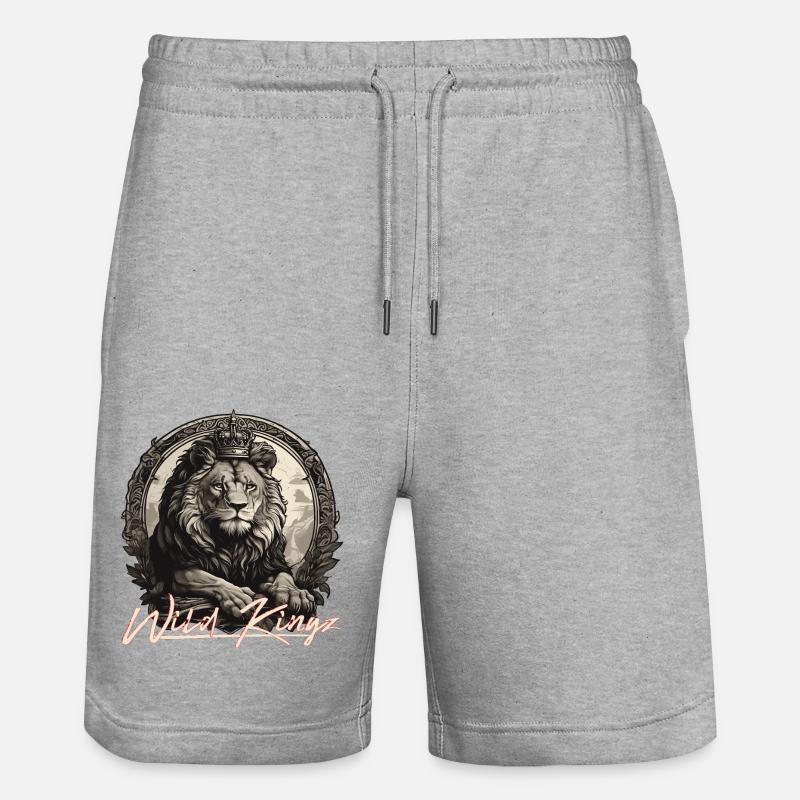 Lion - Short de jogging bio TRAINER Stanley/Stella unisexe - gris chiné