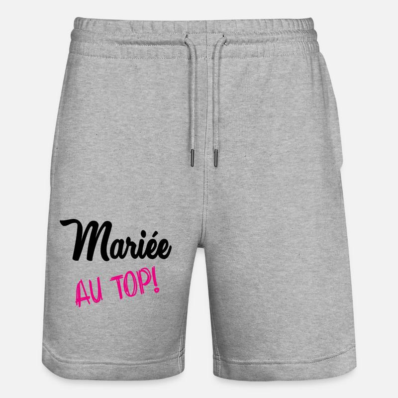 MARIAGE - Short de jogging bio TRAINER Stanley/Stella unisexe - gris chiné
