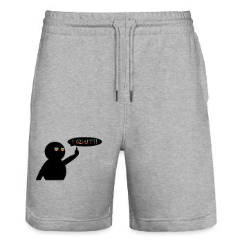 I Quit Nr. III - Stanley/Stella Unisex Bio Joggingshorts Trainer  - Grau meliert - Vorne - Nik (191cm) & Marisol (170cm)