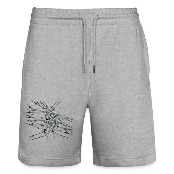 Navigationskarte - Stanley/Stella Trainer Unisex Organic Jogging Shorts - heather grey - Front - Nik (191cm) & Marisol (170cm)