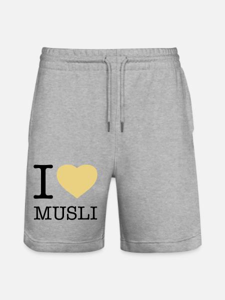 J’AIME MUESLI Muesli - Short de jogging bio TRAINER Stanley/Stella unisexe - gris chiné