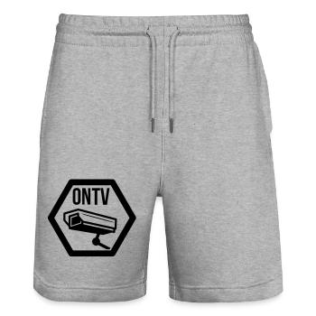 Graffiti - Stanley/Stella Unisex Bio Joggingshorts Trainer  - Grau meliert - Vorne - Nik (191cm) & Marisol (170cm)