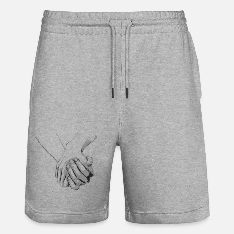 Main dans la main - Short de jogging bio TRAINER Stanley/Stella unisexe - gris chiné