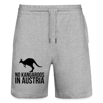 Autriche - Short de jogging bio TRAINER Stanley/Stella unisexe - gris chiné - Devant - Nik (191cm) & Marisol (170cm)
