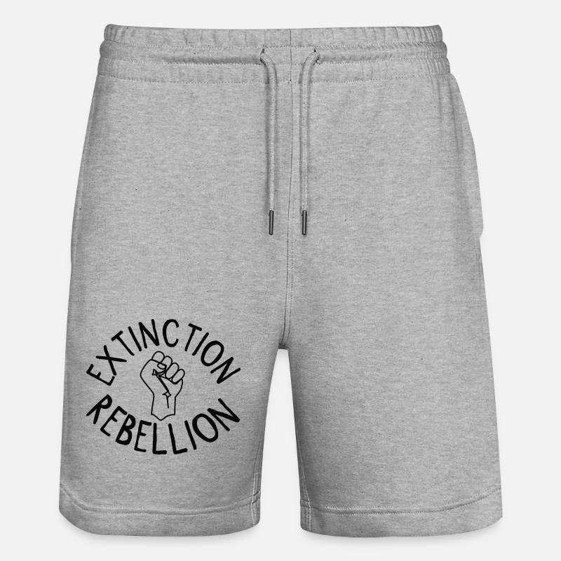 Extinction Rebellion Faust - Stanley/Stella Unisex Bio Joggingshorts Trainer  - Grau meliert