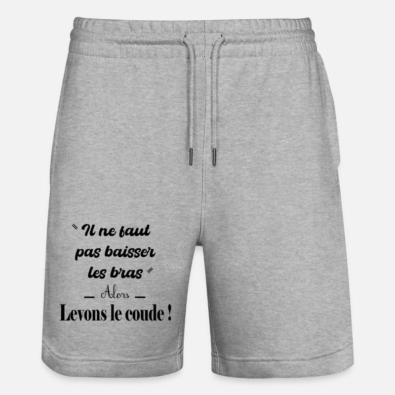 Ne baissons pas les bras! - Short de jogging bio TRAINER Stanley/Stella unisexe - gris chiné