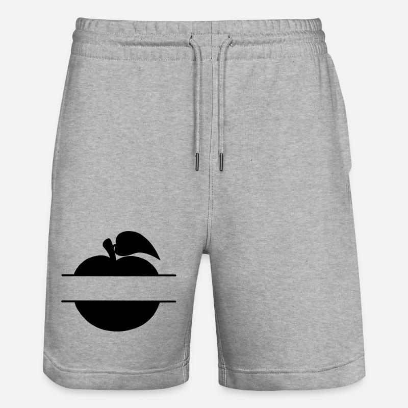 Découpage de texte dans la pomme - Short de jogging bio TRAINER Stanley/Stella unisexe - gris chiné